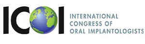 The image features a logo with the text  ICO  prominently displayed at the top, followed by the words  INTERNATIONAL CONGRESS OF ORAL AND MAXILLOFACIAL SURGEONS,  and below that,  ORAL   MAXILLofacial Surgeons.  The logo also includes a graphic of a globe with continents.